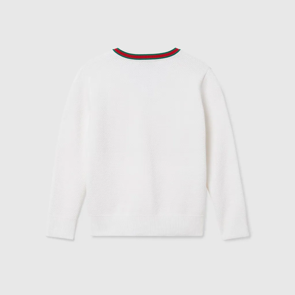 Children's Embroidered Cotton Jumper