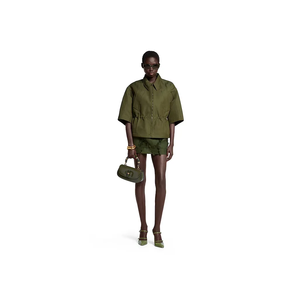 Cotton Gabardine Short Sleeve Jacket