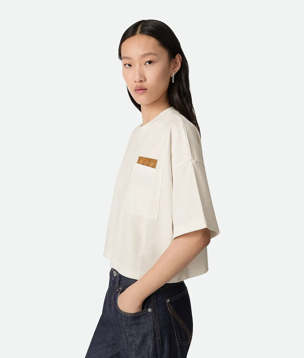 Cotton Jersey Cropped T-Shirt