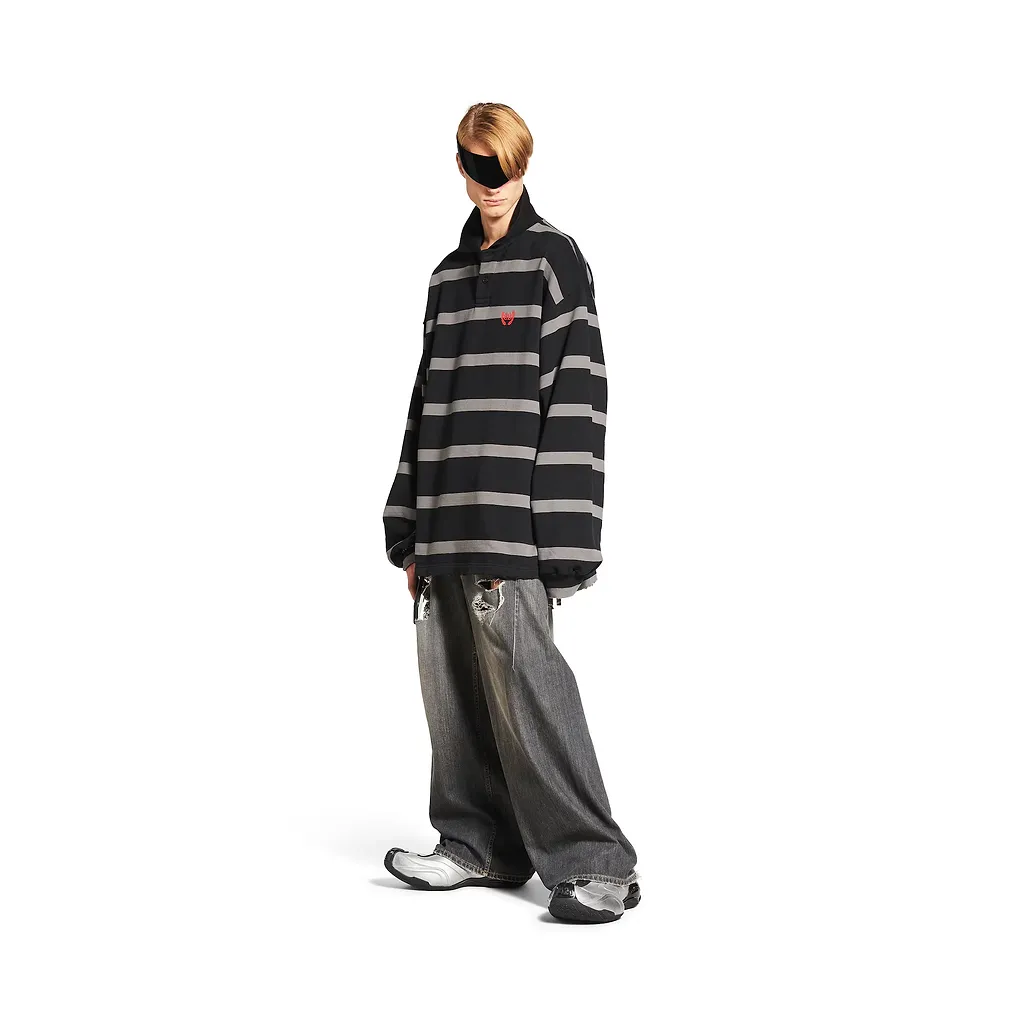 Laurel Classic Long Sleeve Oversized Polo