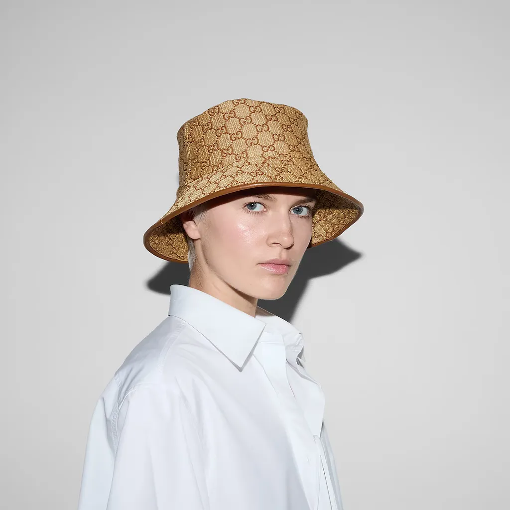 Gg Straw Bucket Hat