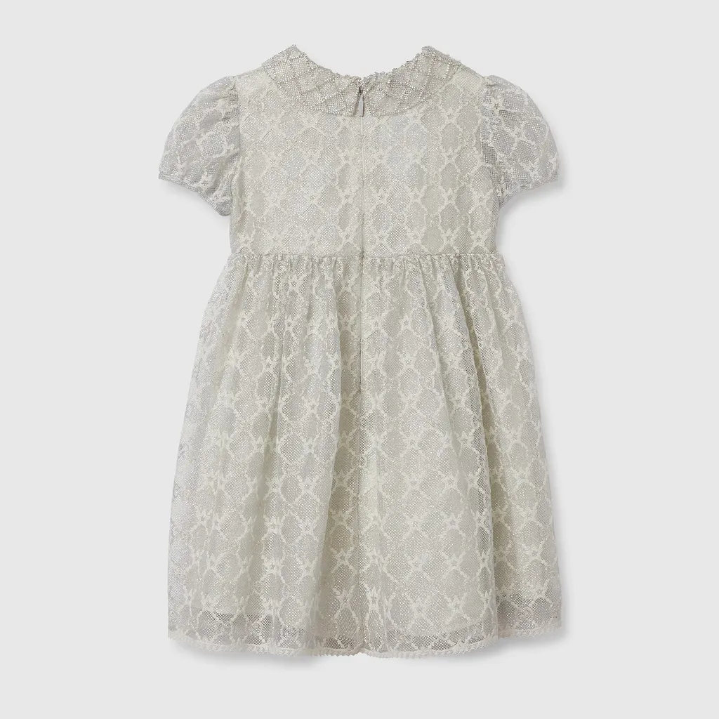 Children's Gg Cotton Lamé Dress