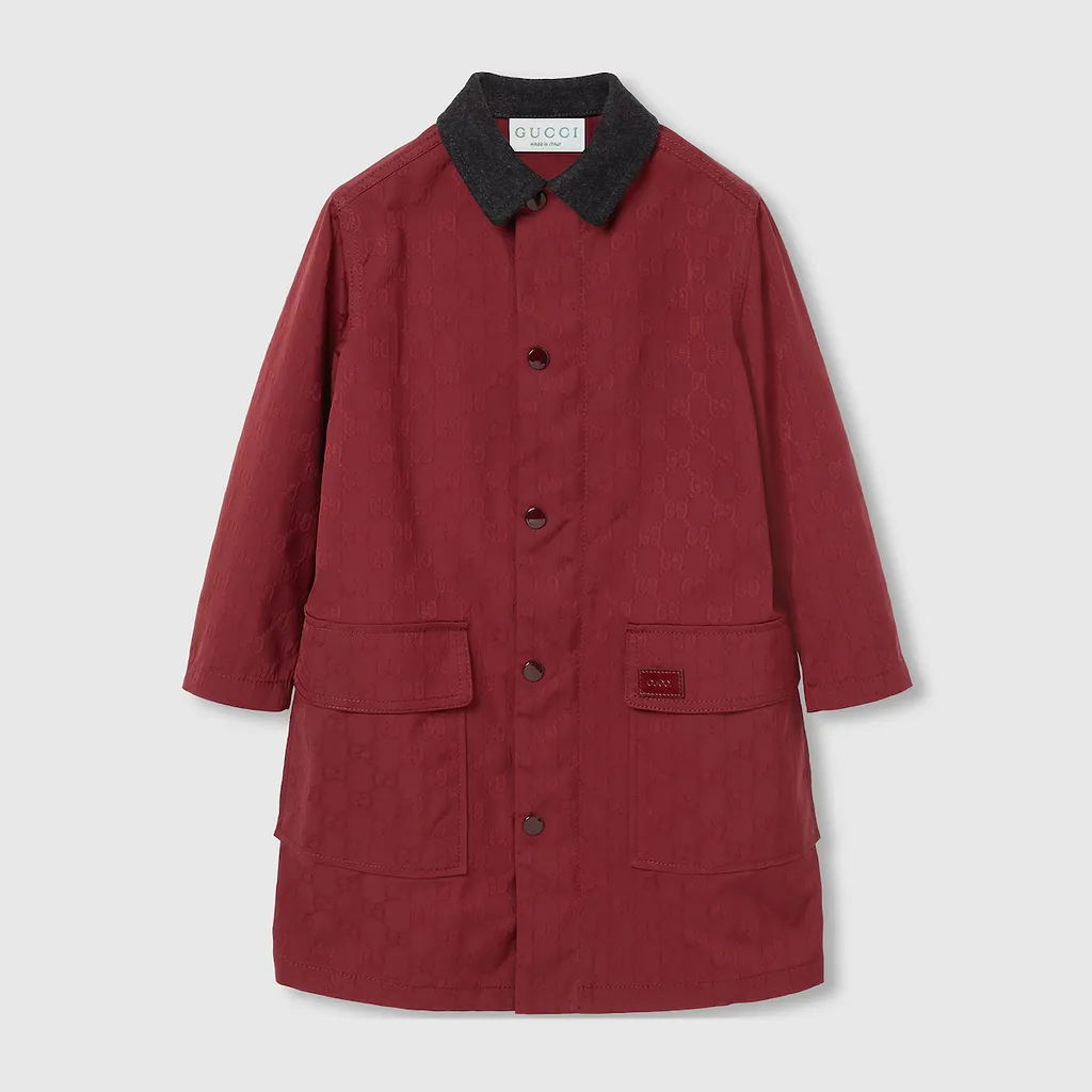 Children's Gg Twill Nylon Jacket