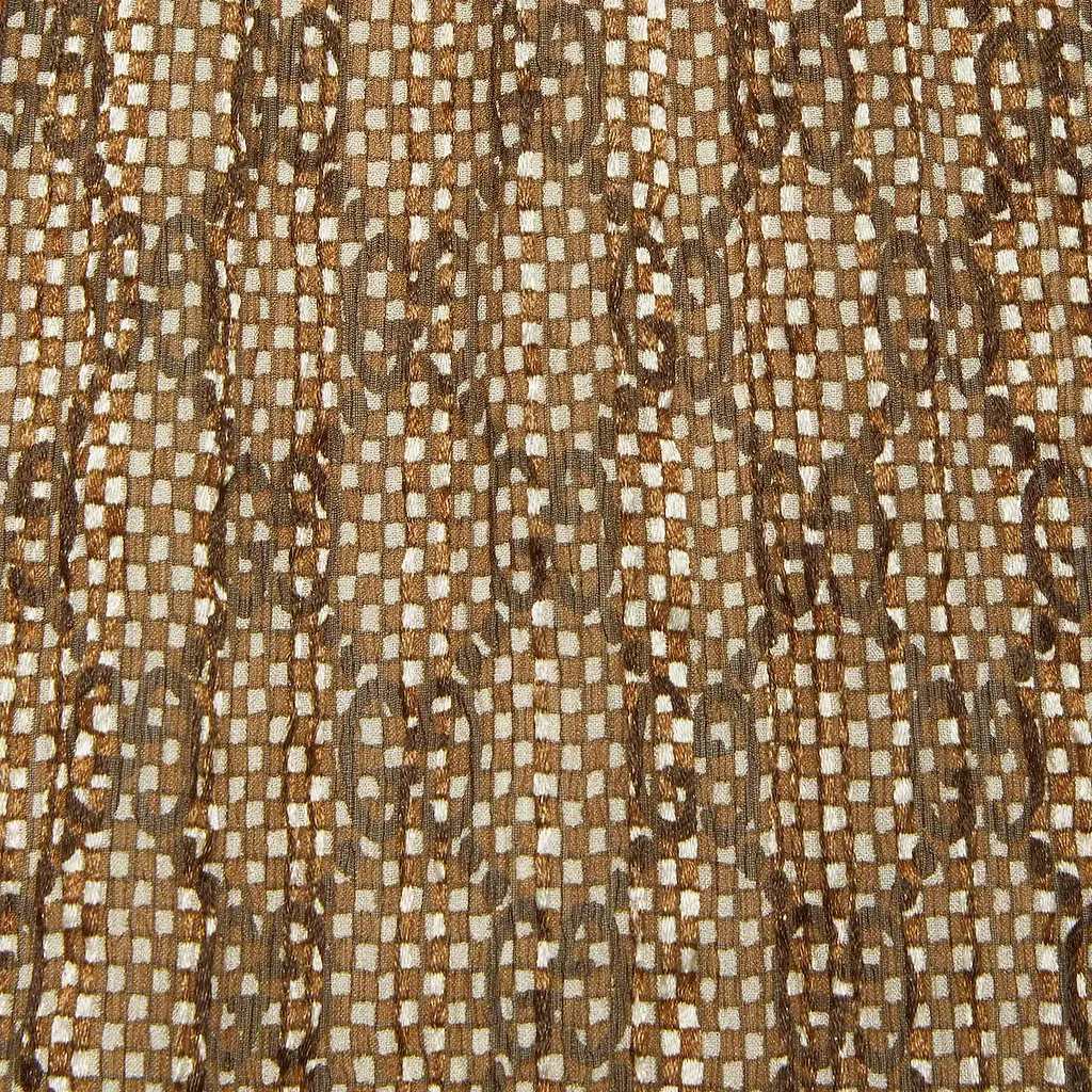 Gg Damier Print Silk Skirt