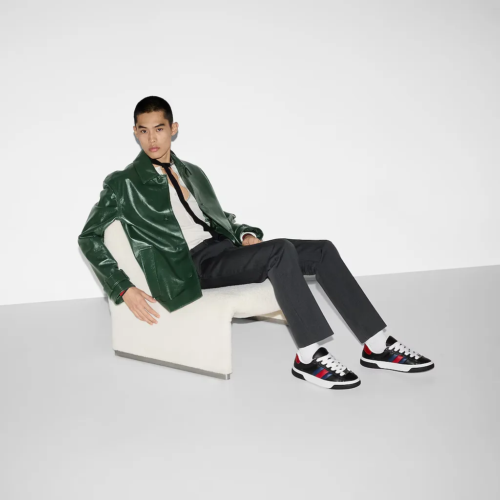 Gucci Ace Trainer With Web