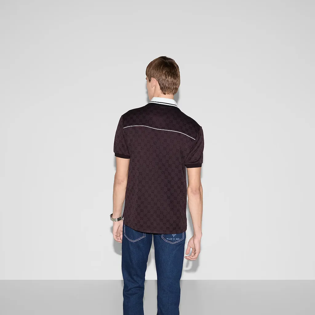 Gg Nylon And Cotton Polo Shirt