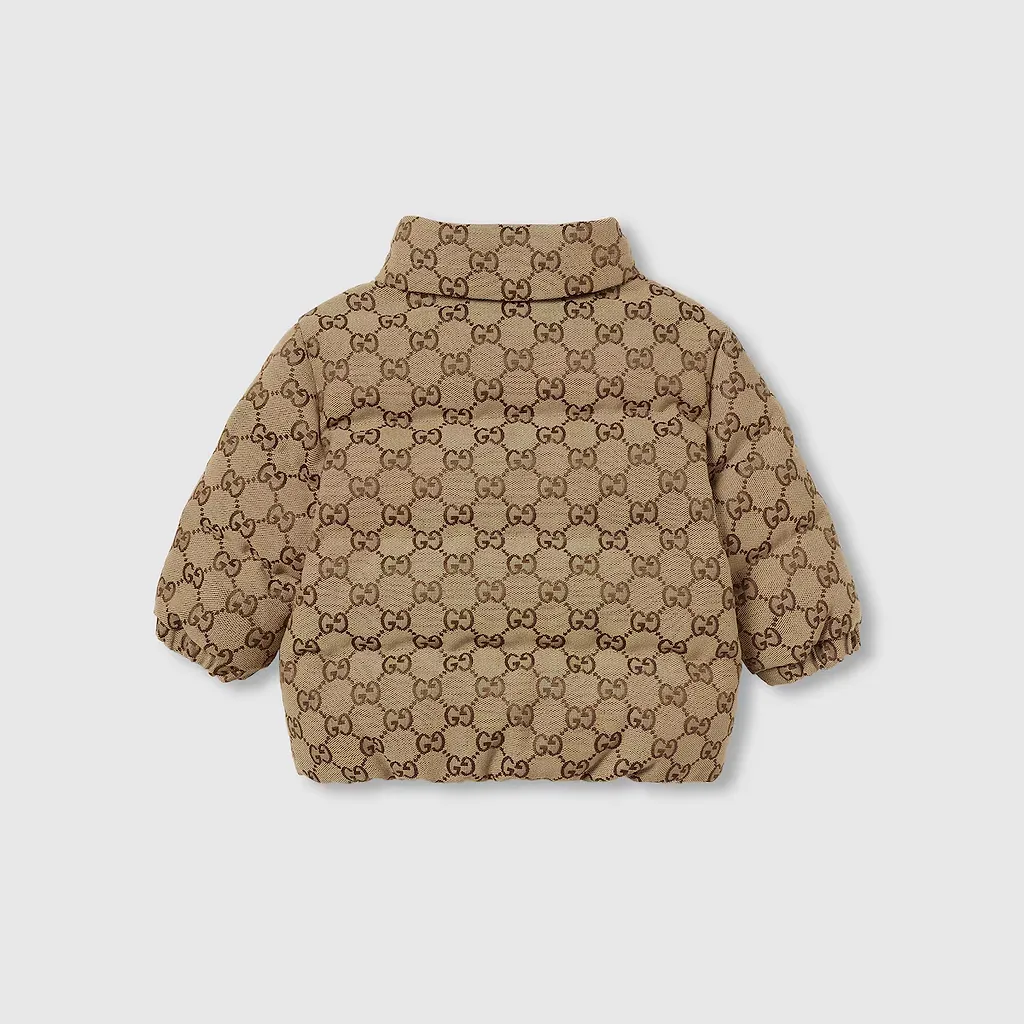 Baby Gg Canvas Padded Jacket