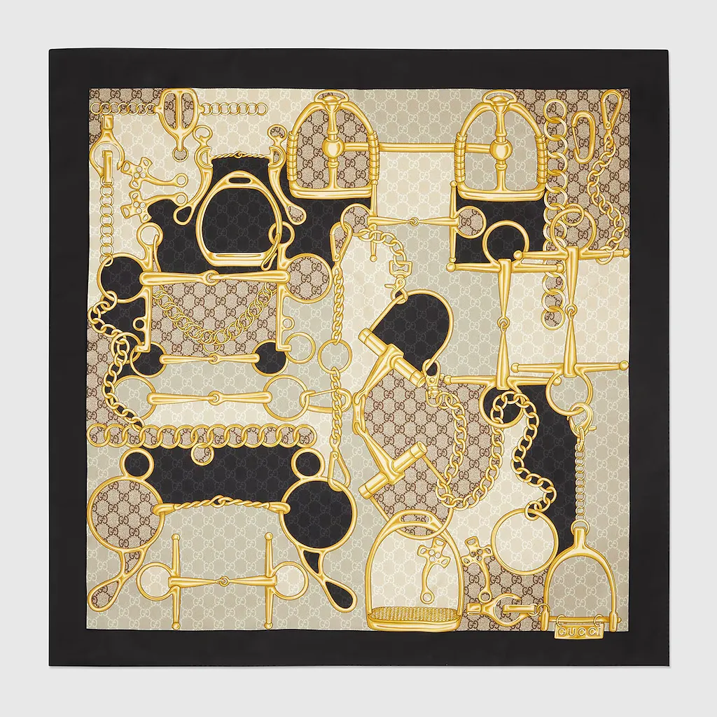 Printed Silk Twill Carré