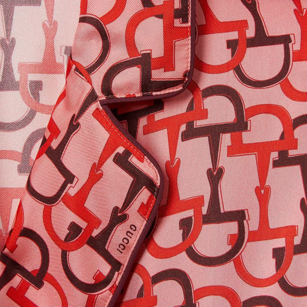 Printed Silk Shirt With Self-Tie