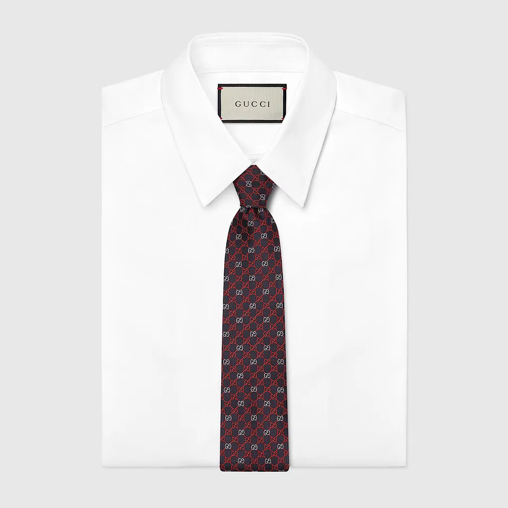 Gg Silk Jacquard Tie