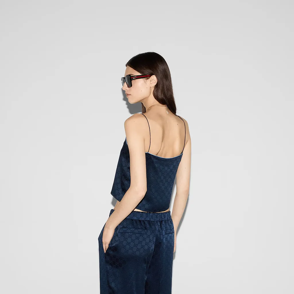 Gg Satin Top