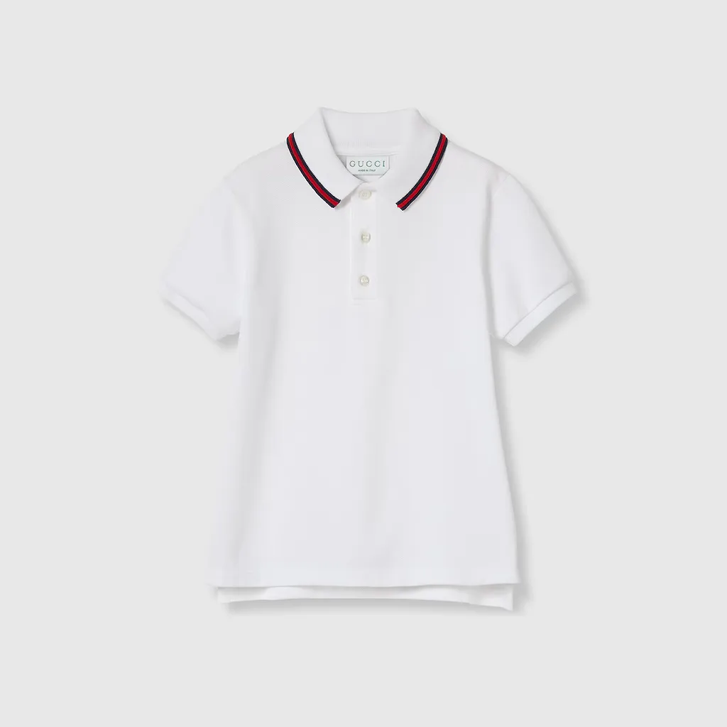 Children's Cotton Polo Top With Web