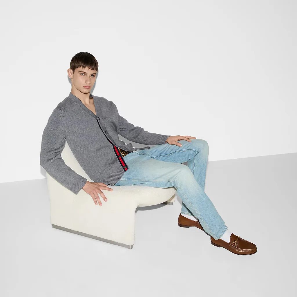 Tapered Denim Trousers