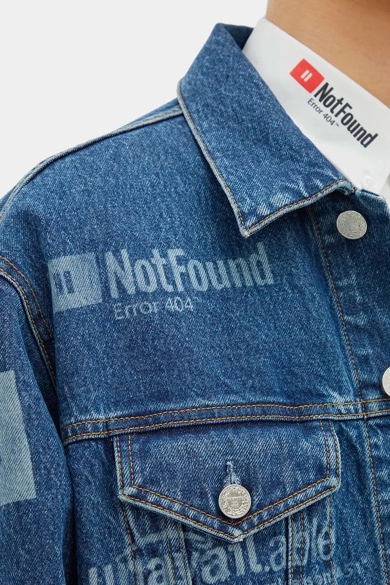 Error-print Denim Jacket