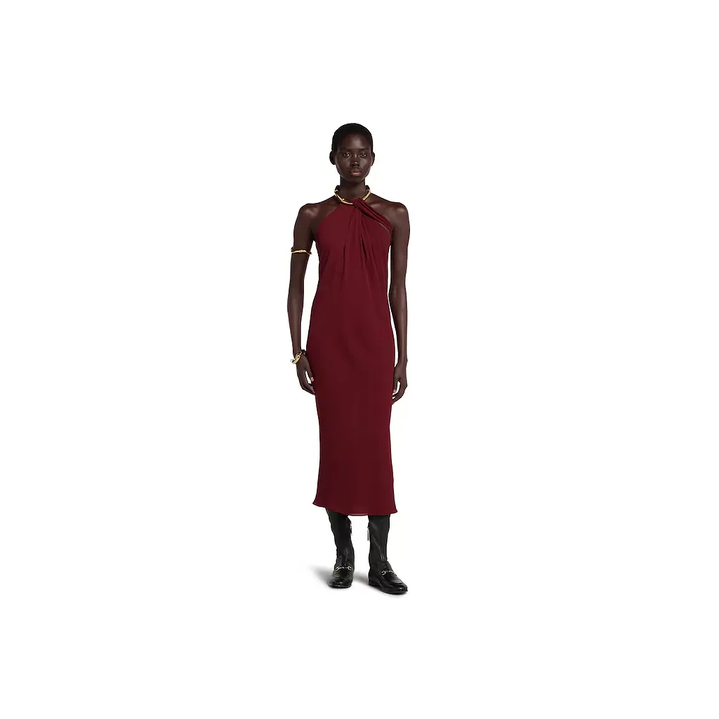 Silk CrÊPe Sablé Mid-Length Dress