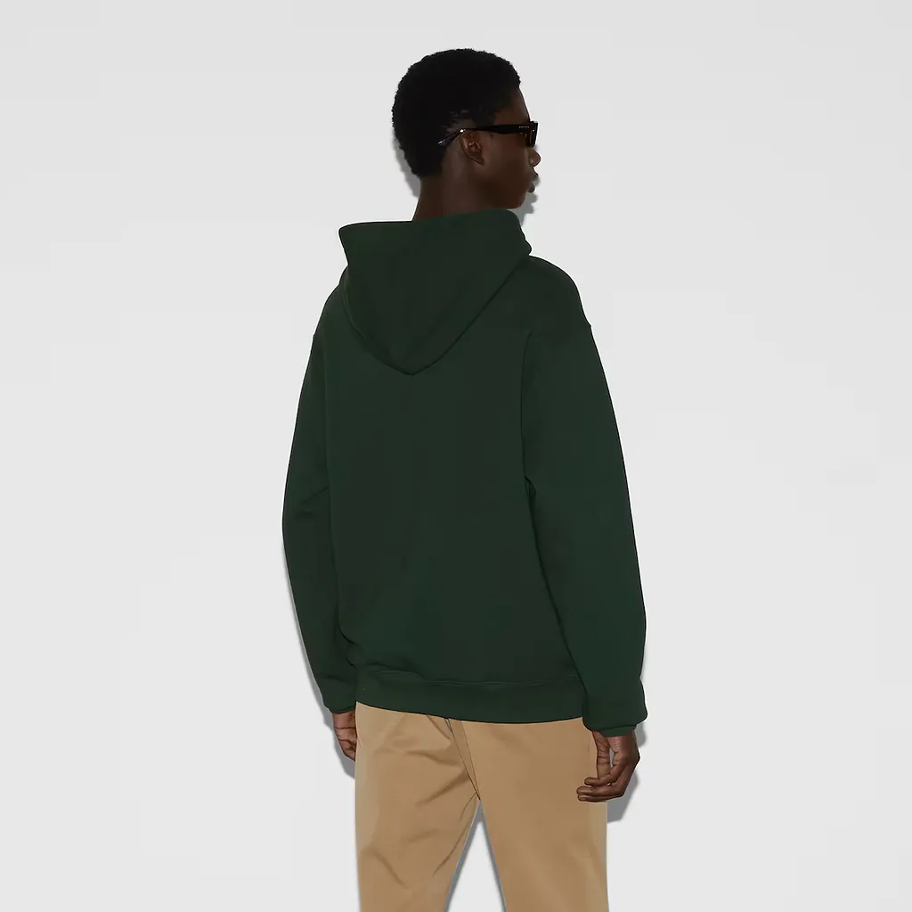 Printed Cotton Jersey Hooded Sweatshirt