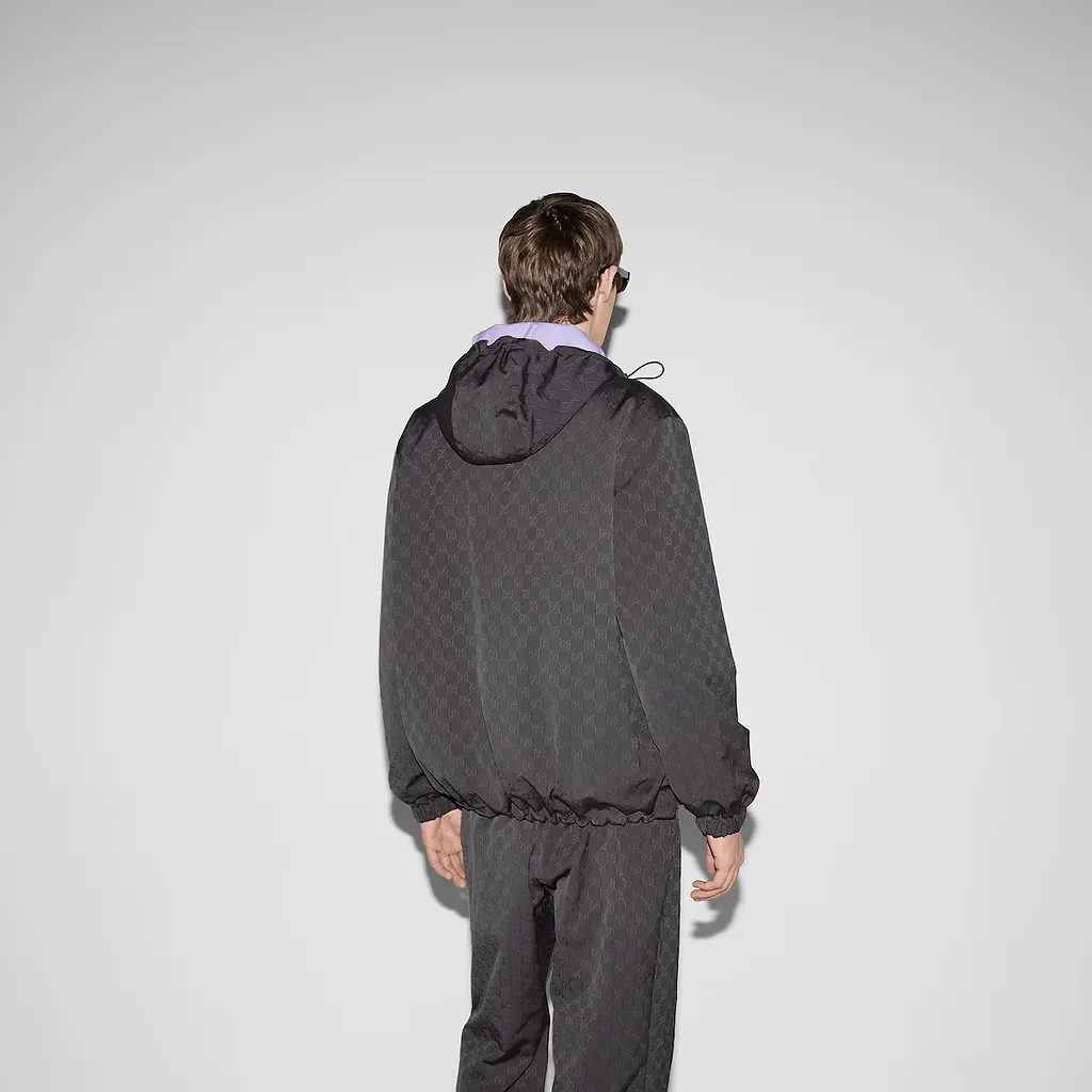 Reversible Gg Nylon Zip Jacket