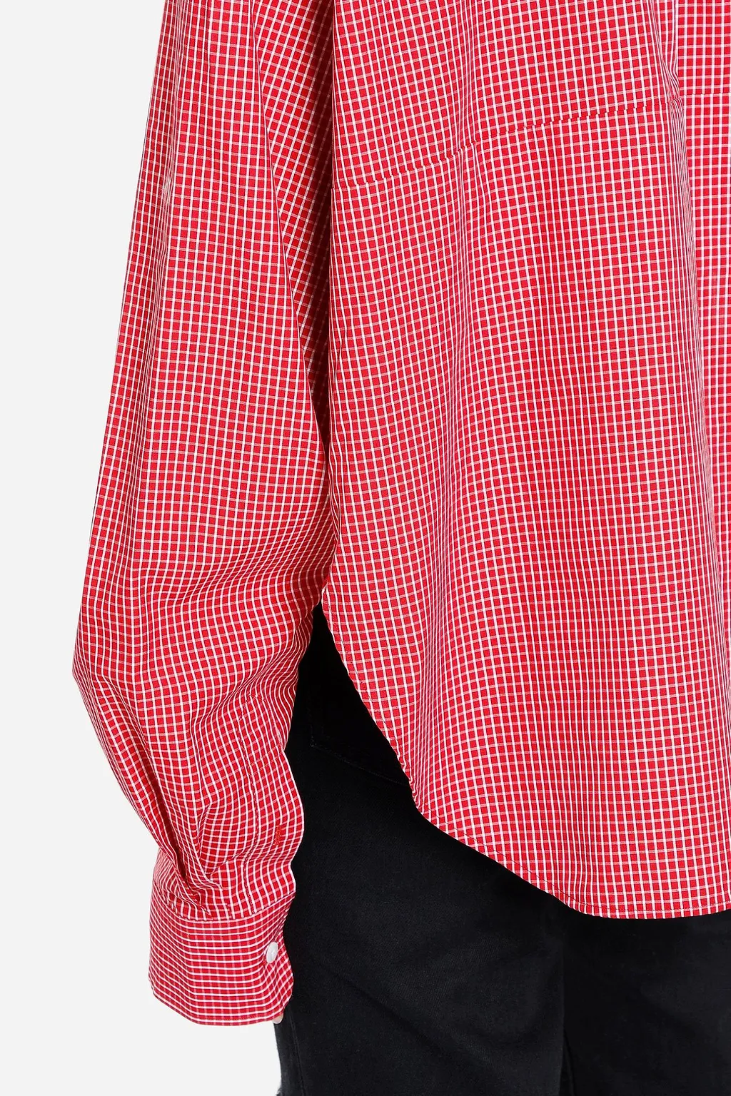 Cut-up Checked Shirt