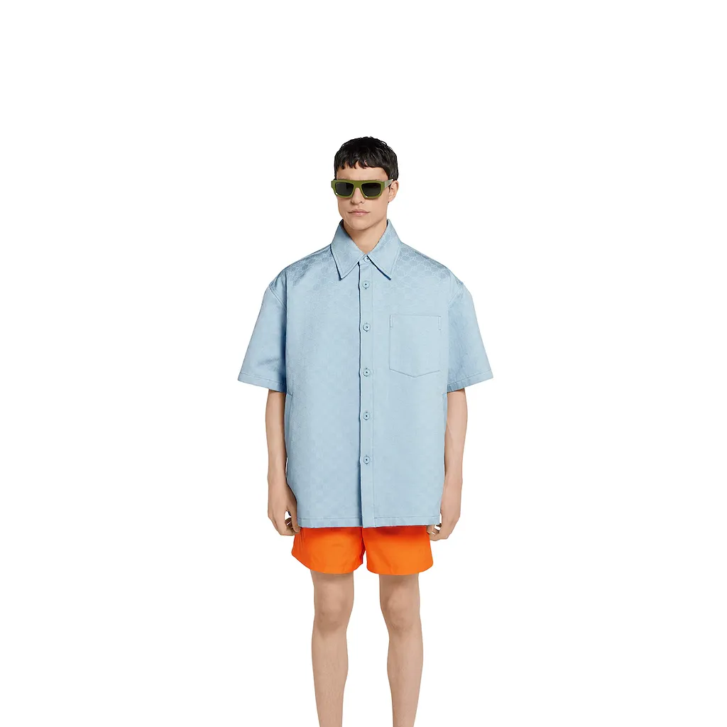 Oversize Gg Cotton Shirt