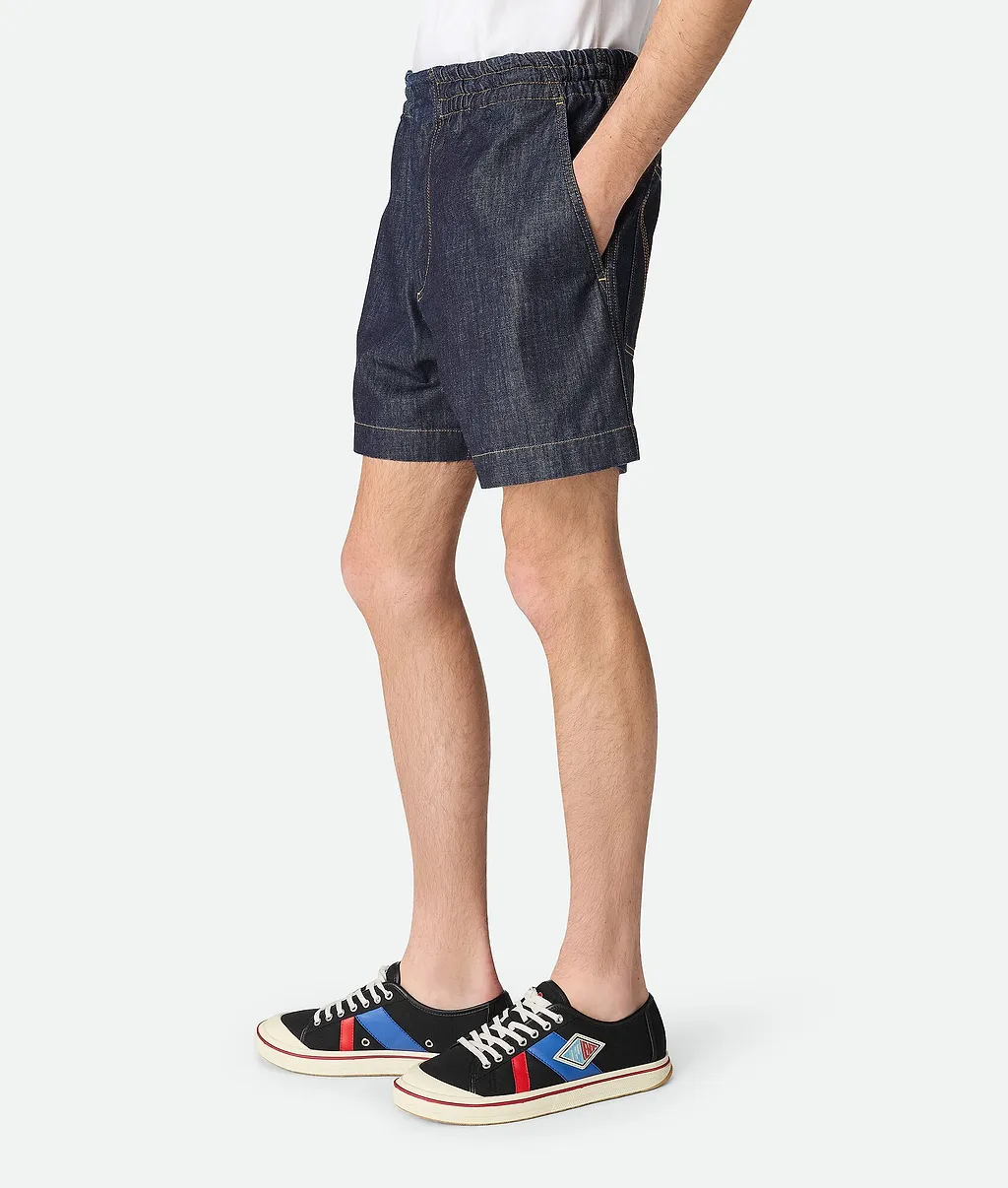 Rinsed Indigo Denim Shorts