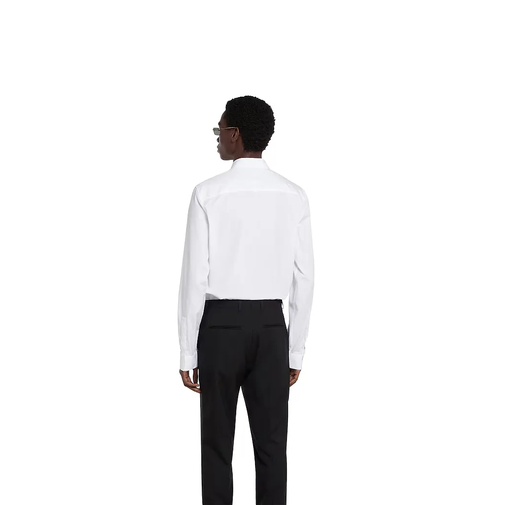 Cotton Poplin Shirt With Embroidery