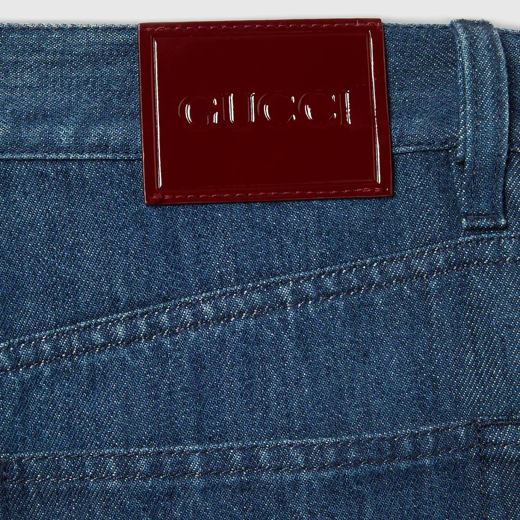 Straight Fit Denim Trousers