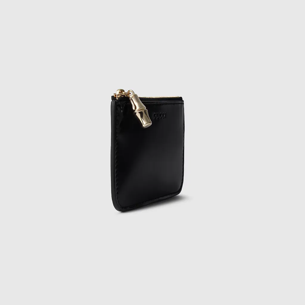 Zip Key Case With Bamboo