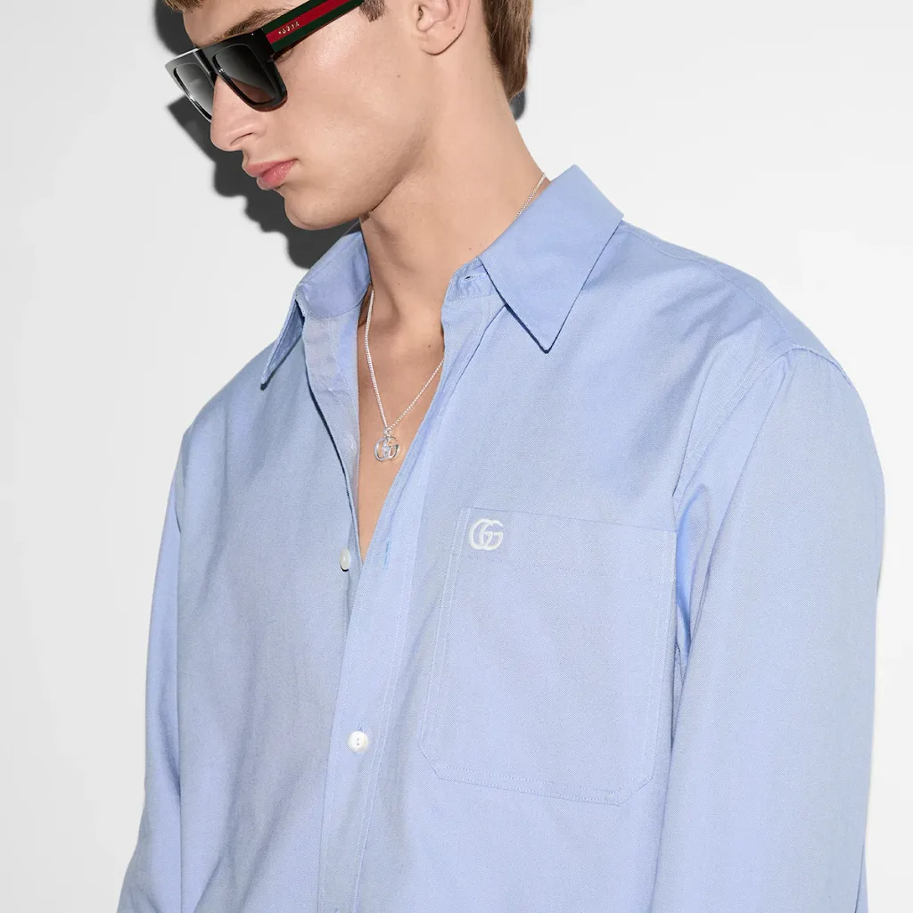 Embroidered Oxford Cotton Shirt