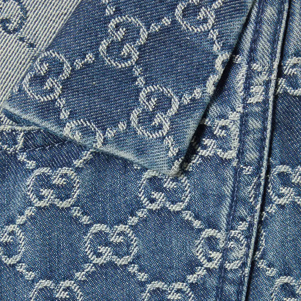 Children's Gg Denim Jacquard Dress