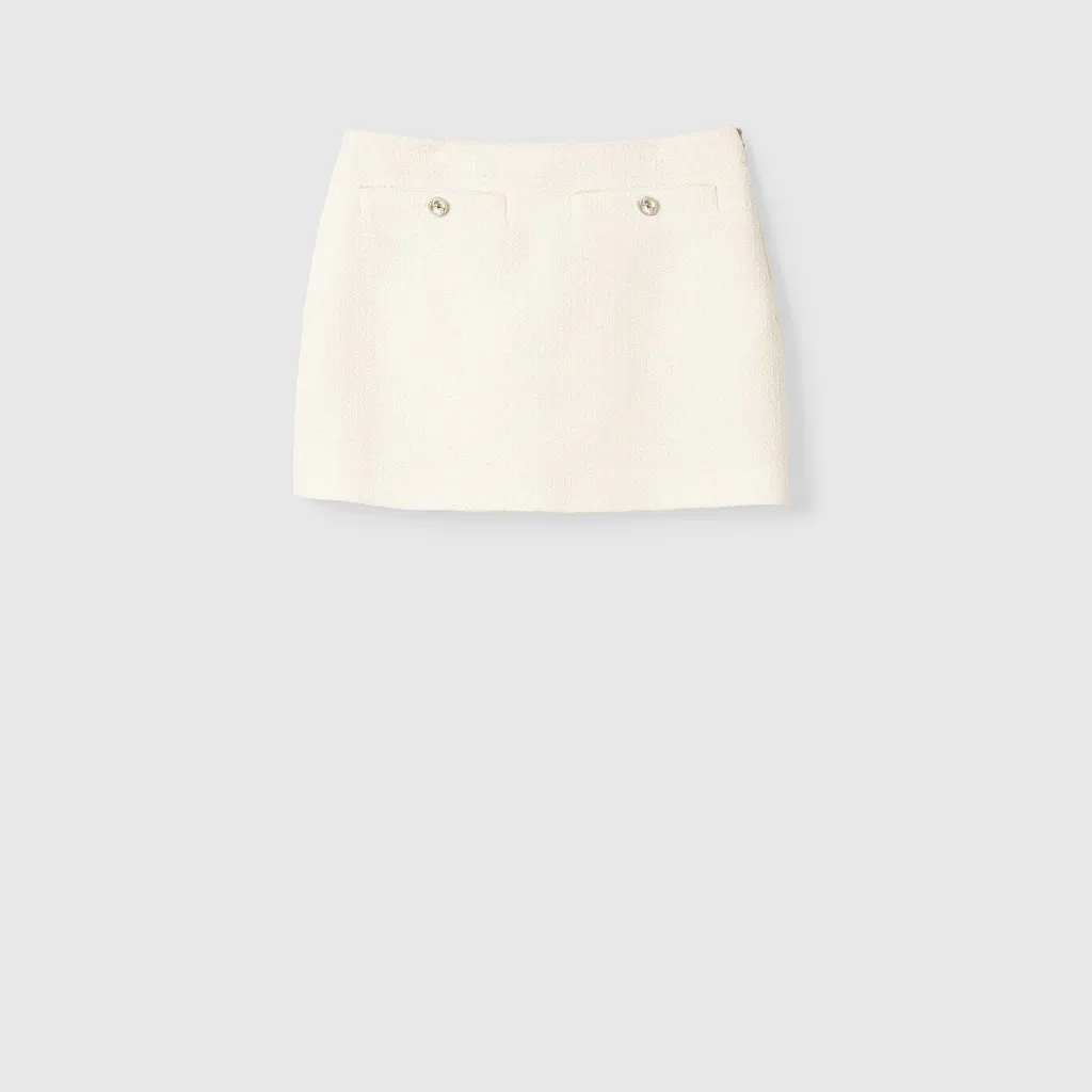 Wool Bouclé Mini Skirt