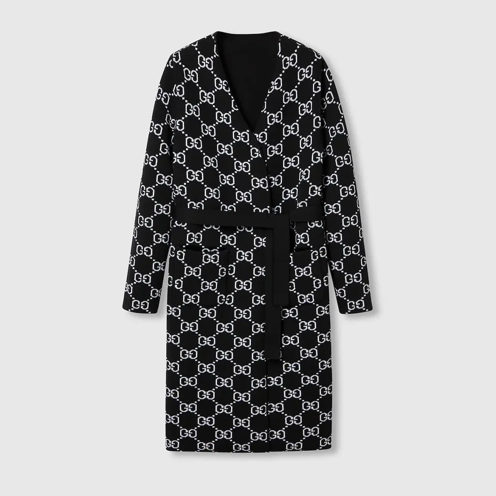 Reversible Gg Wool Cardigan