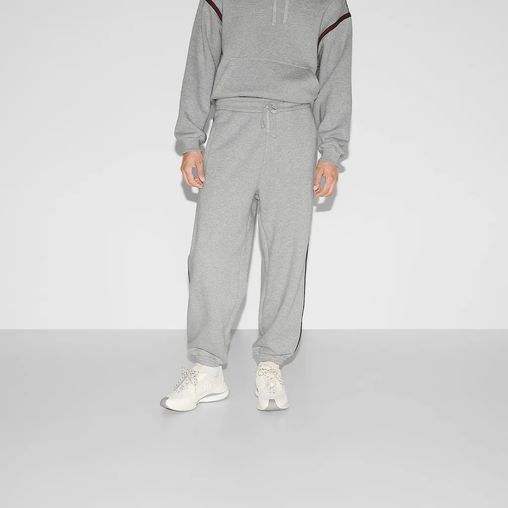 Cotton Jersey Jogging Pant With Web