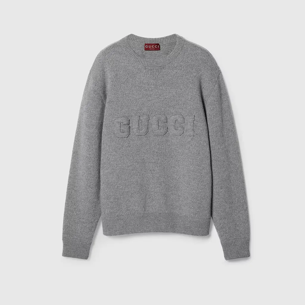 Embroidered Wool Knit Sweater