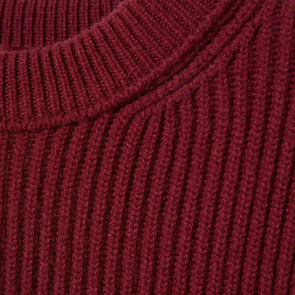 Wool Cashmere Rib Knit Sweater