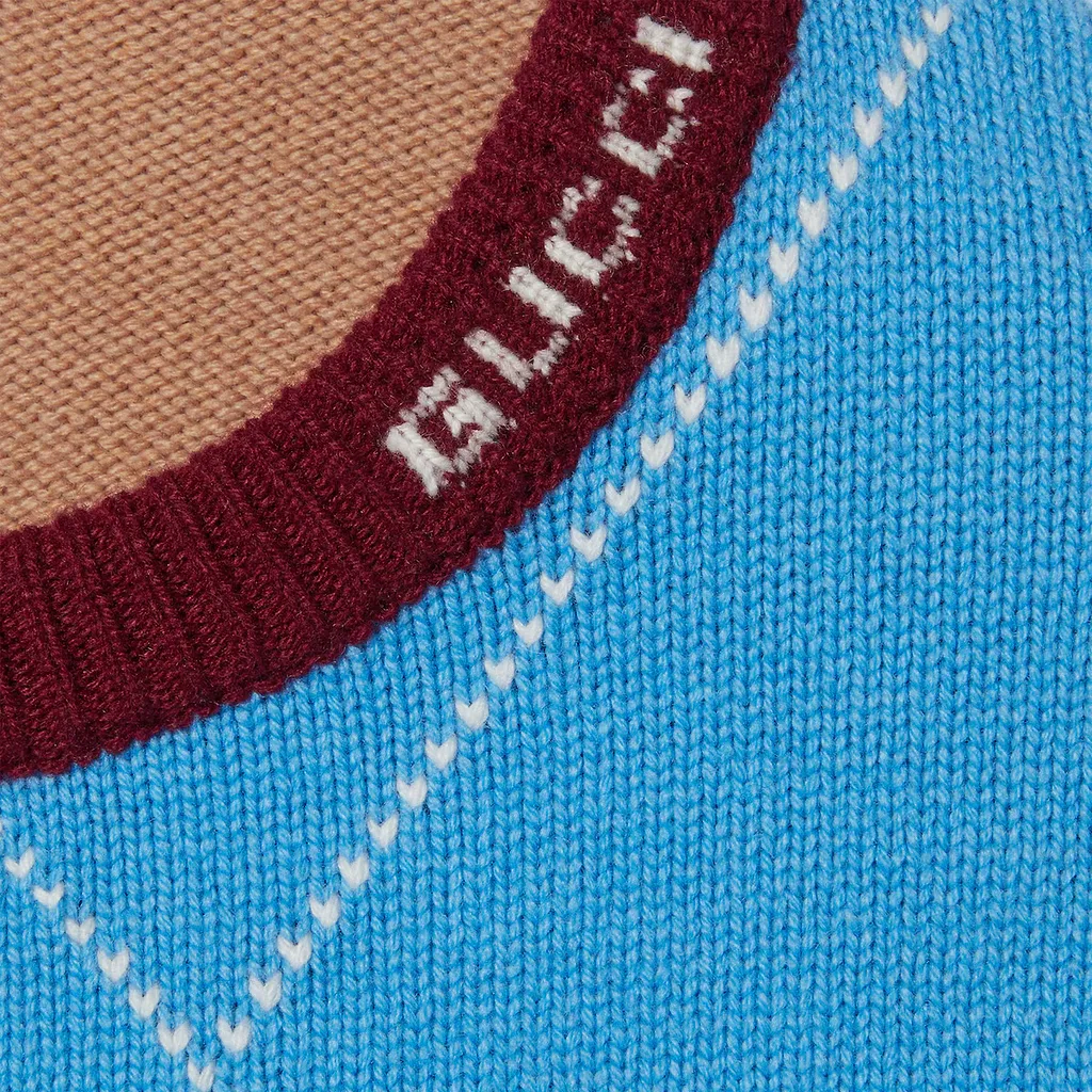 Wool Cashmere Argyle Sweater