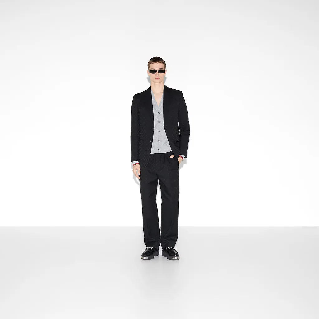 Gg Cotton Blend Canvas Jacket