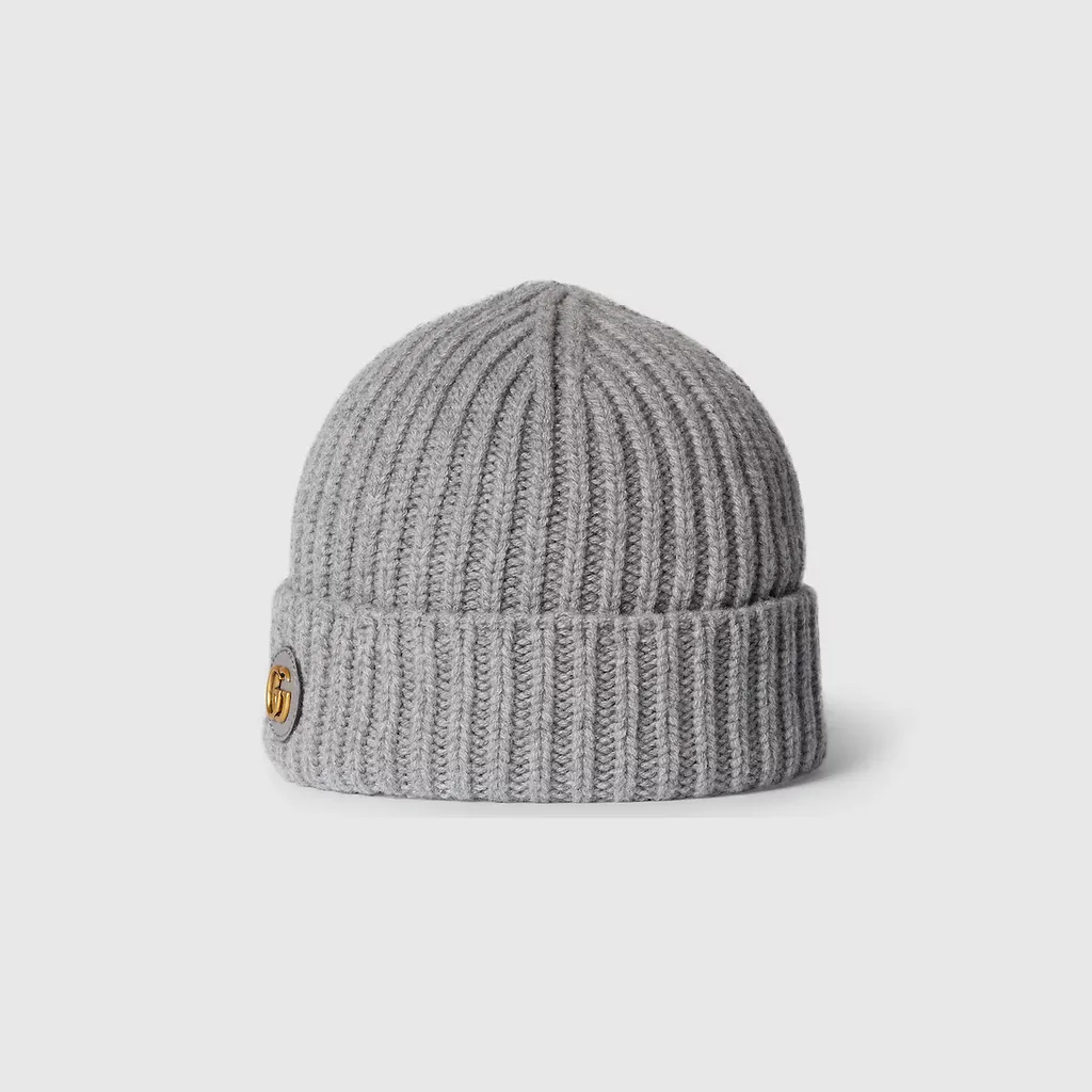 Wool Cashmere Hat With Double G