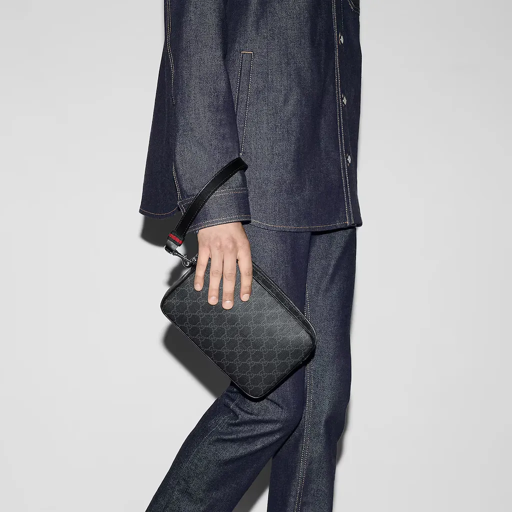 Gg Black Small Pouch