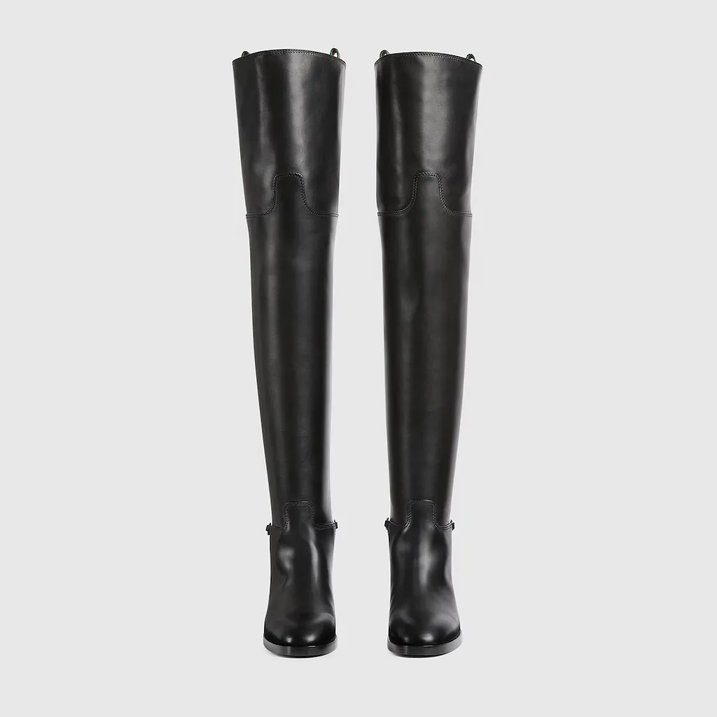 Slim Horsebit Knee-High Boot