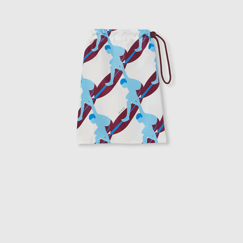 Printed Technical Poplin Swim Short
