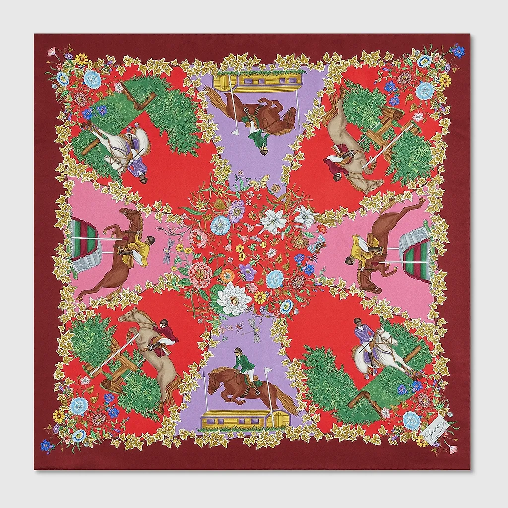 Printed Silk Twill Carré