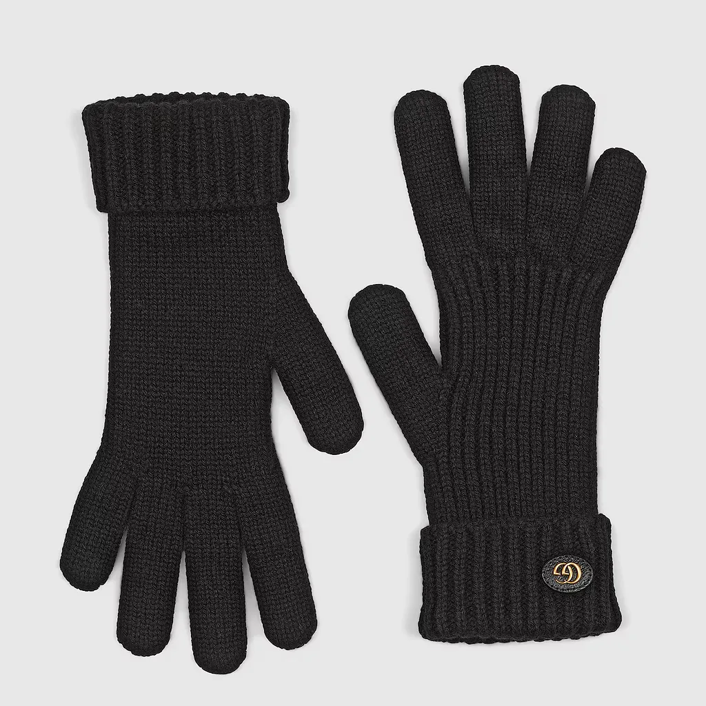 Wool Cashmere Gloves With Double G