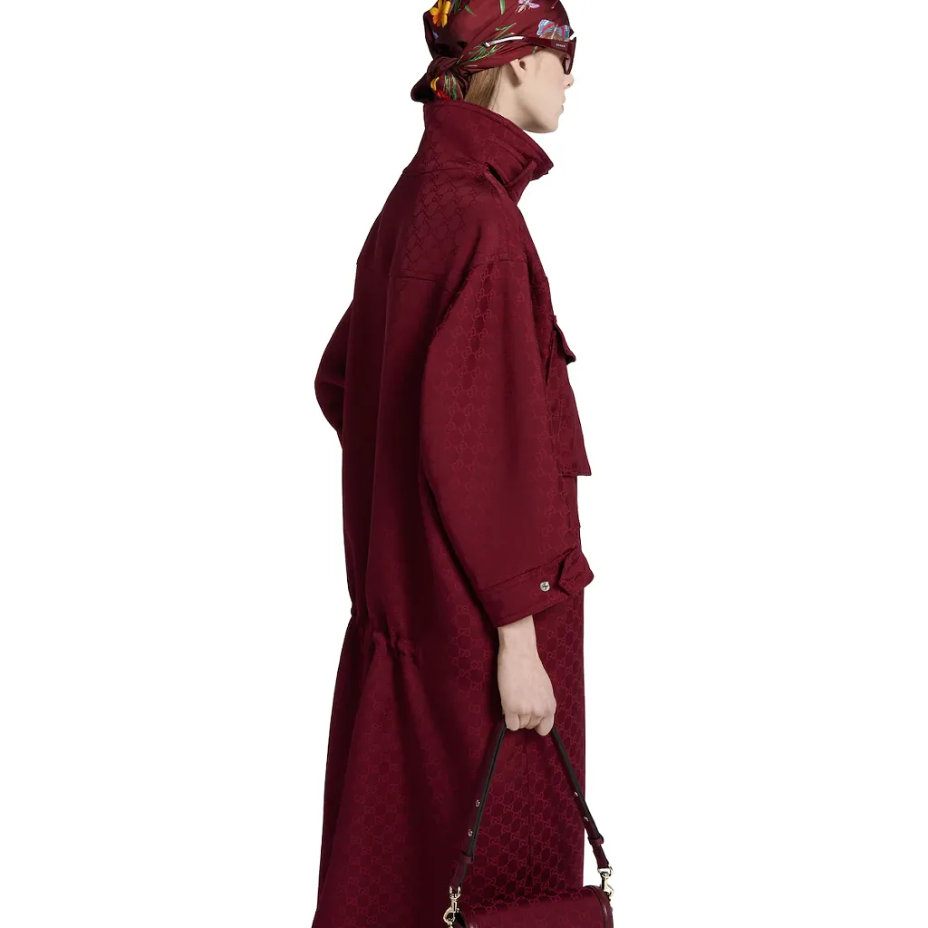 Gg Fabric Jacquard Coat