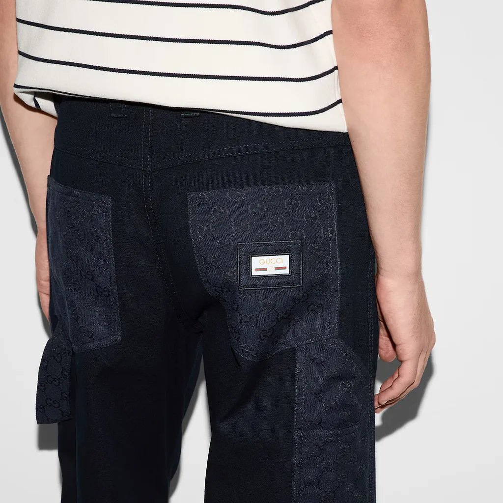 Heavy Cotton Canvas Trousers With Label