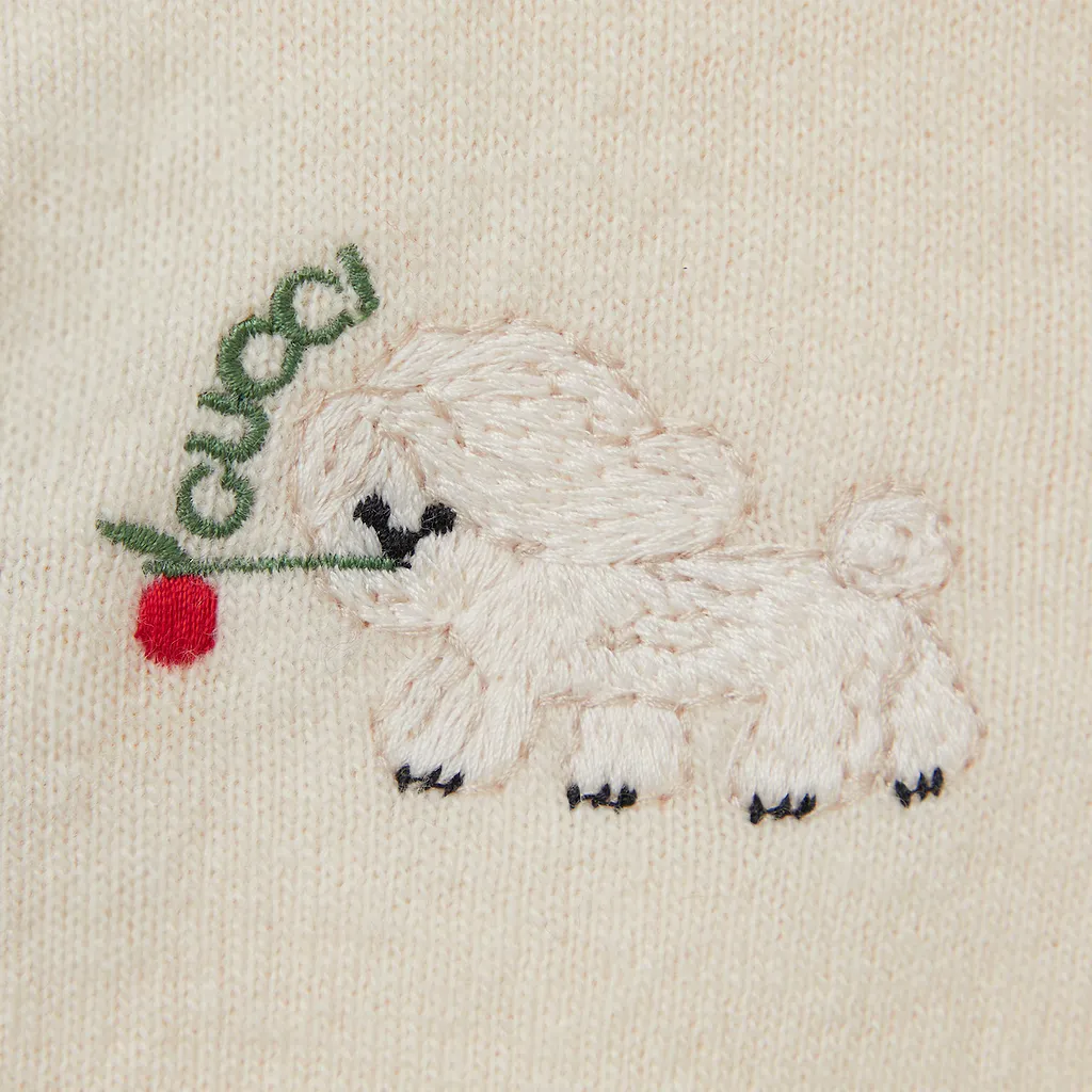 Baby Embroidered Wool Cardigan