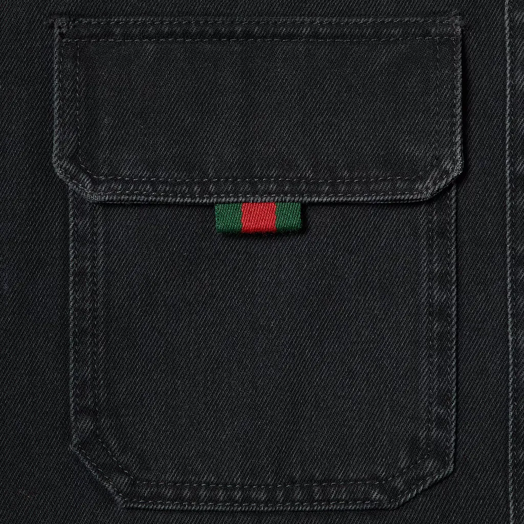 Denim Shirt With Gucci Embroidery