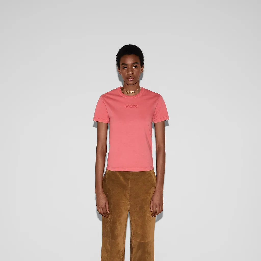 Embroidered Cotton Jersey T-Shirt