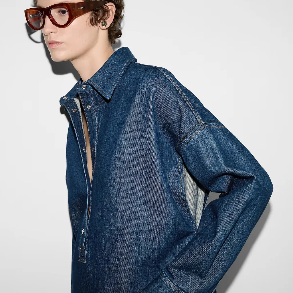 Embroidered Denim Shirt