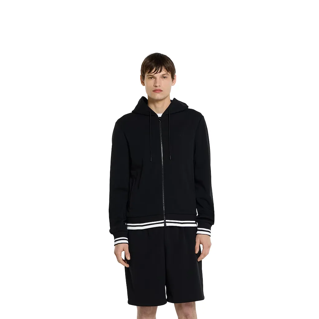 Technical Jersey Hooded Zip Jacket