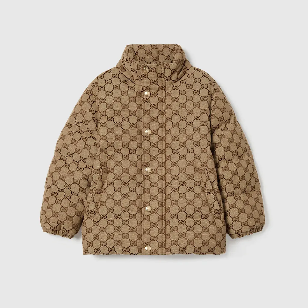 Children's Gg Canvas Padded Jacket